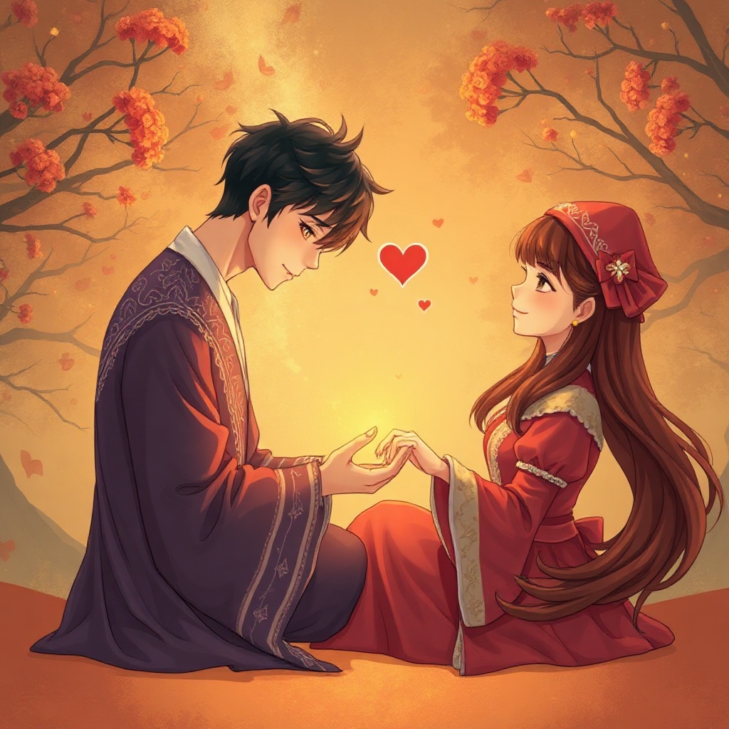 Romance manhwa cover with a magical contract